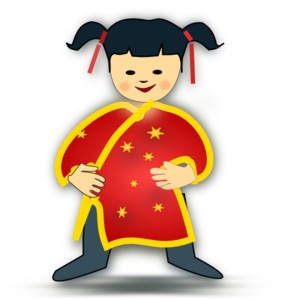 Chinese Girl Icon Clip Art